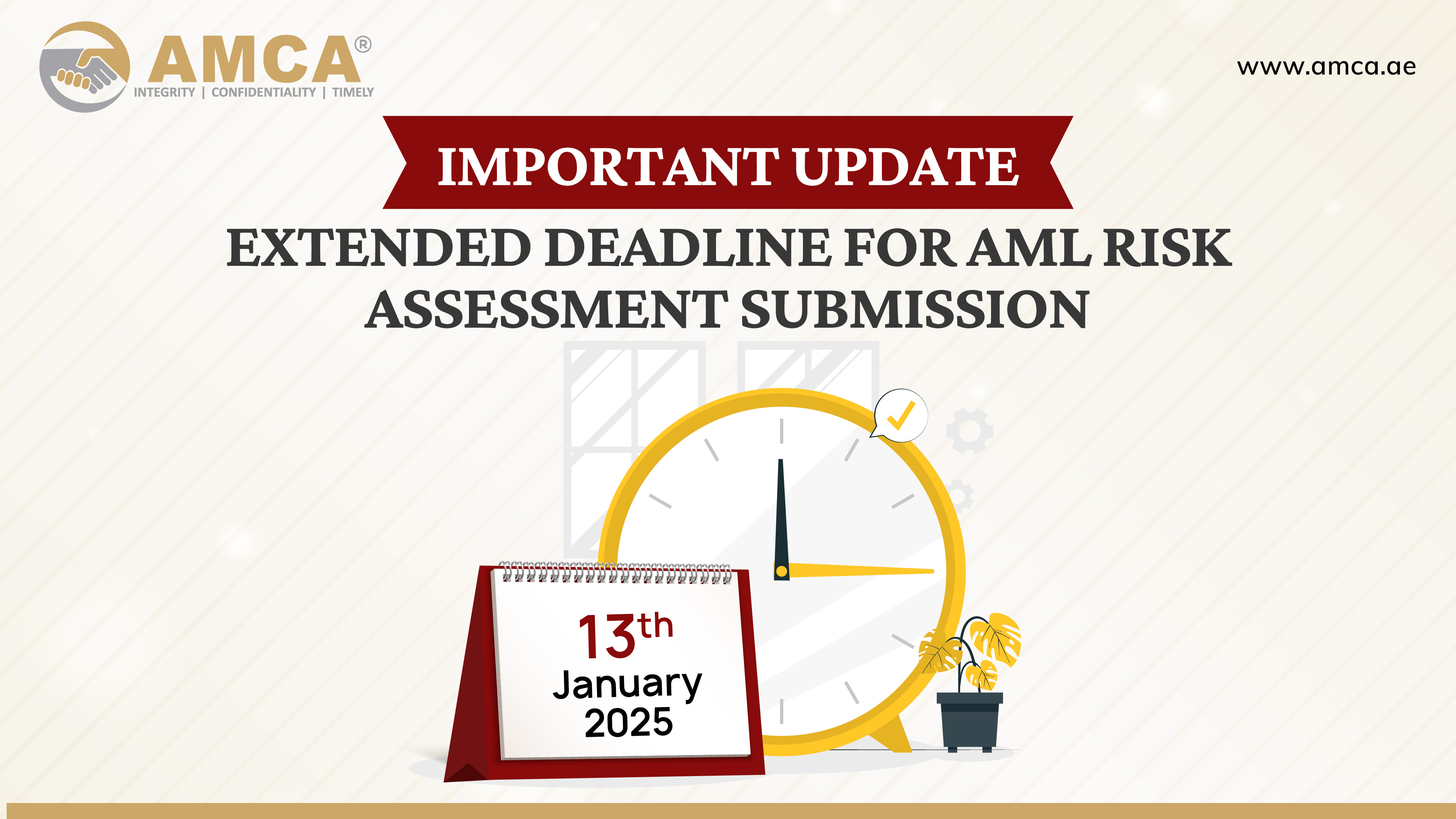 Important Update: Extended Deadline for AML Risk Assessment Submission